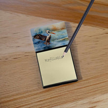 Load image into Gallery viewer, Pelican Sticky Note Holder- Refiilable Desk Accessory Note Pad
