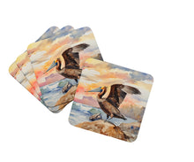Load image into Gallery viewer, Pelican Coasters - Set of 4 Lightweight Foam, Absorbent Drink Coasters