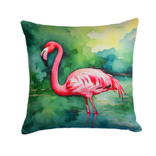 Load image into Gallery viewer, Flamingo Throw Pillow - 14x14 Decorative Pillow – Art for Your Home &amp; Patio