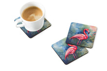 Load image into Gallery viewer, Flamingo Coasters - Set of 4 Lightweight Foam, Absorbent Drink Coasters
