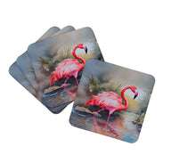 Load image into Gallery viewer, Flamingo Coasters - Set of 4 Lightweight Foam, Absorbent Drink Coasters