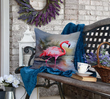 Load image into Gallery viewer, Flamingo Throw Pillow