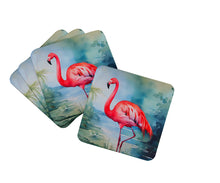 Load image into Gallery viewer, Flamingo Coasters - Set of 4 Lightweight Foam, Absorbent Drink Coasters