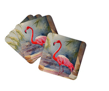 Load image into Gallery viewer, Flamingo Coasters - Set of 4 Lightweight Foam, Absorbent Drink Coasters