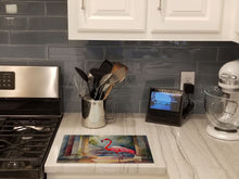 Load image into Gallery viewer, Flamingo Glass Cutting Boards – Durable, Decorative Kitchen Art Large