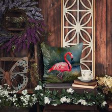 Load image into Gallery viewer, Flamingo Throw Pillow - 14x14 Decorative Pillow – Art for Your Home &amp; Patio