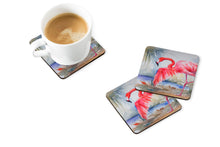 Load image into Gallery viewer, Flamingo Coasters - Set of 4 Lightweight Foam, Absorbent Drink Coasters