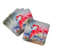 Load image into Gallery viewer, Flamingo Coasters - Set of 4 Lightweight Foam, Absorbent Drink Coasters