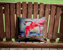 Load image into Gallery viewer, Flamingo Throw Pillow - 14x14 Decorative Pillow – Art for Your Home &amp; Patio