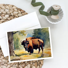 Load image into Gallery viewer, American Bison Greeting Cards - Blank Note Cards – 8-Pack of Artist-Designed Cards with Envelopes