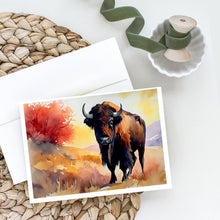 Load image into Gallery viewer, American Bison Greeting Cards - Blank Note Cards – 8-Pack of Artist-Designed Cards with Envelopes