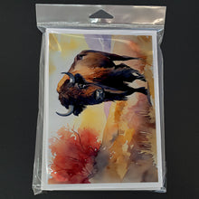 Load image into Gallery viewer, American Bison Greeting Cards - Blank Note Cards – 8-Pack of Artist-Designed Cards with Envelopes