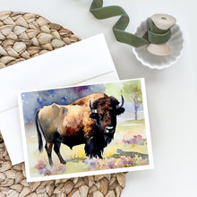 Load image into Gallery viewer, American Bison Greeting Cards - Blank Note Cards – 8-Pack of Artist-Designed Cards with Envelopes