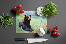 Load image into Gallery viewer, American Black Bear Glass Cutting Boards – Durable, Decorative Kitchen Art Large