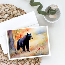 Load image into Gallery viewer, American Black Bear Greeting Cards - Blank Note Cards – 8-Pack of Artist-Designed Cards with Envelopes