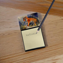 Load image into Gallery viewer, Bengal Tiger Sticky Note Holder- Refiilable Desk Accessory Note Pad