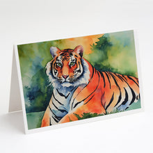 Load image into Gallery viewer, Bengal Tiger Greeting Cards - Blank Note Cards – 8-Pack of Artist-Designed Cards with Envelopes