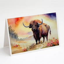 Load image into Gallery viewer, Buffalo Greeting Cards - Blank Note Cards – 8-Pack of Artist-Designed Cards with Envelopes