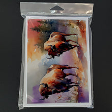 Load image into Gallery viewer, Buffalo Greeting Cards - Blank Note Cards – 8-Pack of Artist-Designed Cards with Envelopes