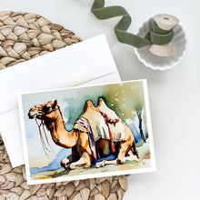 Load image into Gallery viewer, Camel Greeting Cards - Blank Note Cards – 8-Pack of Artist-Designed Cards with Envelopes