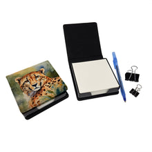 Load image into Gallery viewer, Cheetah PU Leather Note Paper Holder