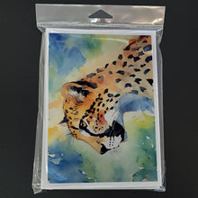 Load image into Gallery viewer, Cheetah Greeting Cards - Blank Note Cards – 8-Pack of Artist-Designed Cards with Envelopes