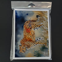 Load image into Gallery viewer, Cheetah Greeting Cards - Blank Note Cards – 8-Pack of Artist-Designed Cards with Envelopes