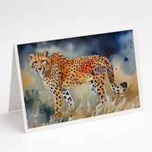 Load image into Gallery viewer, Cheetah Greeting Cards - Blank Note Cards – 8-Pack of Artist-Designed Cards with Envelopes