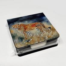 Load image into Gallery viewer, Cheetah PU Leather Note Paper Holder