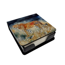 Load image into Gallery viewer, Cheetah PU Leather Note Paper Holder
