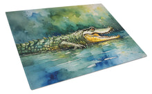 Load image into Gallery viewer, Crocodile Glass Cutting Boards – Durable, Decorative Kitchen Art Large