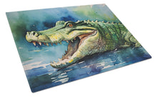 Load image into Gallery viewer, Crocodile Glass Cutting Boards – Durable, Decorative Kitchen Art Large