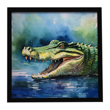 Load image into Gallery viewer, Crocodile Framed Metal Print