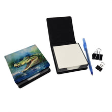Load image into Gallery viewer, Crocodile PU Leather Note Paper Holder