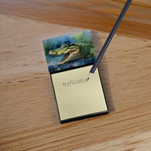 Load image into Gallery viewer, Crocodile Sticky Note Holder- Refiilable Desk Accessory Note Pad