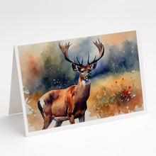 Load image into Gallery viewer, Deer Greeting Cards - Blank Note Cards – 8-Pack of Artist-Designed Cards with Envelopes