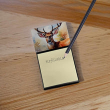 Load image into Gallery viewer, Deer Sticky Note Holder- Refiilable Desk Accessory Note Pad