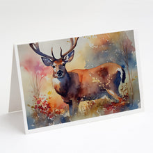 Load image into Gallery viewer, Deer Greeting Cards - Blank Note Cards – 8-Pack of Artist-Designed Cards with Envelopes