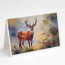 Load image into Gallery viewer, Deer Greeting Cards - Blank Note Cards – 8-Pack of Artist-Designed Cards with Envelopes