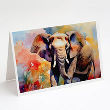 Load image into Gallery viewer, Elephant Greeting Cards - Blank Note Cards – 8-Pack of Artist-Designed Cards with Envelopes
