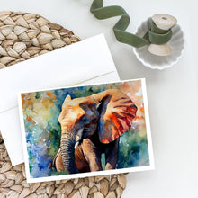 Load image into Gallery viewer, Elephant Greeting Cards - Blank Note Cards – 8-Pack of Artist-Designed Cards with Envelopes