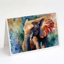 Load image into Gallery viewer, Elephant Greeting Cards - Blank Note Cards – 8-Pack of Artist-Designed Cards with Envelopes