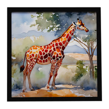 Load image into Gallery viewer, Giraffe Framed Metal Print