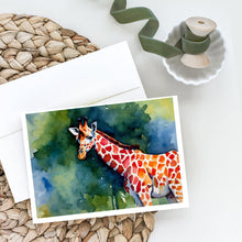 Load image into Gallery viewer, Giraffe Greeting Cards - Blank Note Cards – 8-Pack of Artist-Designed Cards with Envelopes
