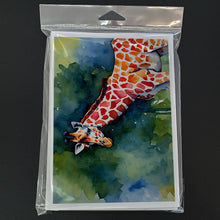 Load image into Gallery viewer, Giraffe Greeting Cards - Blank Note Cards – 8-Pack of Artist-Designed Cards with Envelopes