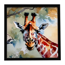 Load image into Gallery viewer, Giraffe Framed Metal Print