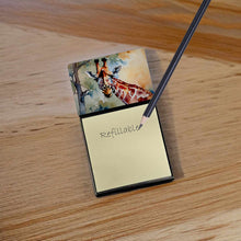 Load image into Gallery viewer, Giraffe Sticky Note Holder- Refiilable Desk Accessory Note Pad