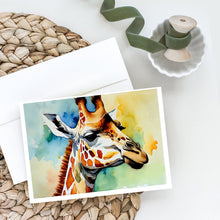 Load image into Gallery viewer, Giraffe Greeting Cards - Blank Note Cards – 8-Pack of Artist-Designed Cards with Envelopes