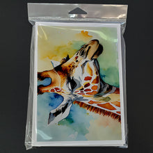 Load image into Gallery viewer, Giraffe Greeting Cards - Blank Note Cards – 8-Pack of Artist-Designed Cards with Envelopes