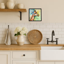 Load image into Gallery viewer, Giraffe Framed Metal Print